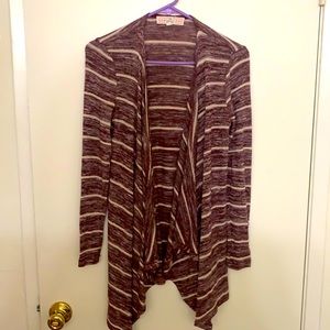 High Low Maroon Cardigan